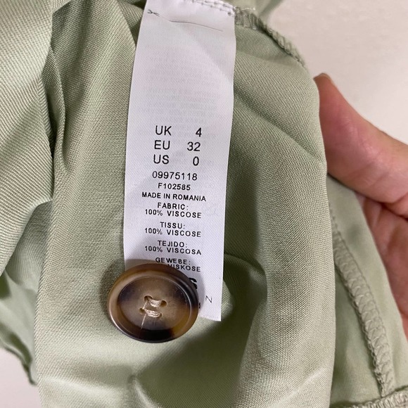 Asos Design Peplum Top Sage Size US 0 - Picture 7 of 8